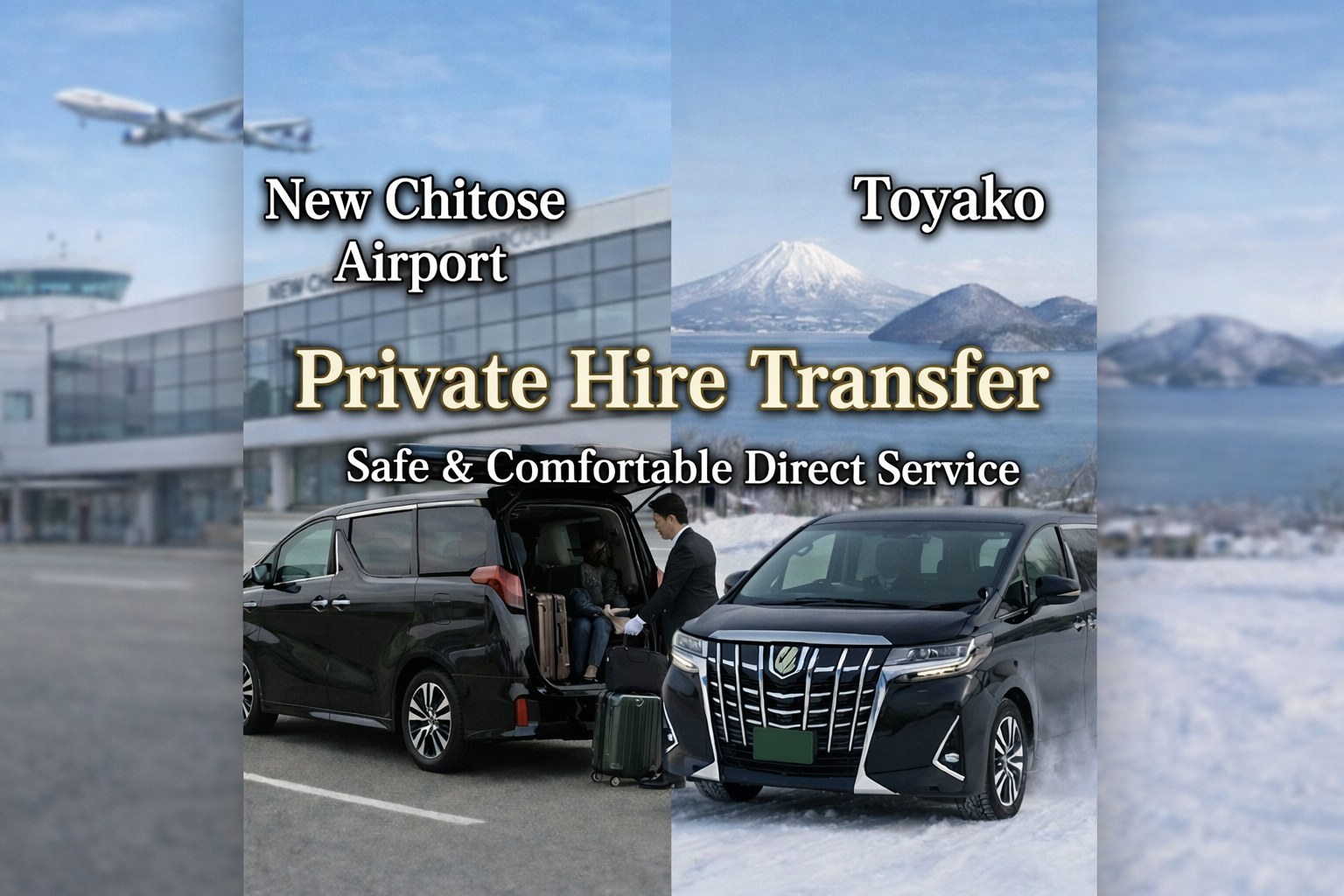 Lake Toya: Private Transfer to/from New Chitose Airport(Flat Rate)
